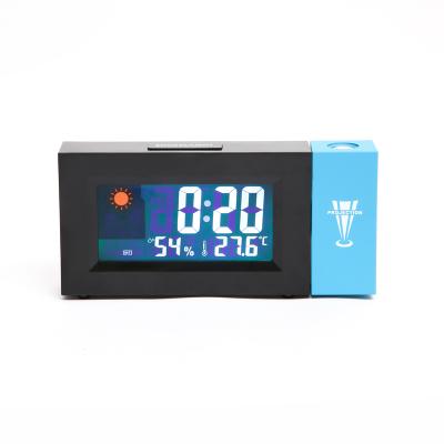 China Colorful Voice Control Alarm Clock Calendars Projection Digital Clock for sale