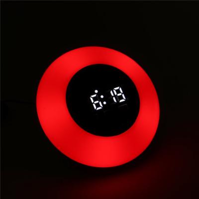 China LUMINOVA Fashion White Digital Desk Clock Decorative LED Clock Kids LED Color Changing USB LED Clock for sale