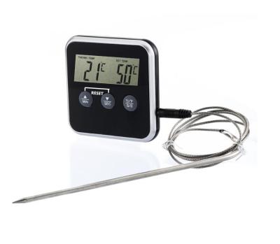 China Kitchen Thermometers Digital Probe Food Thermometer with Timer BBQ / Grill Thermometer for sale