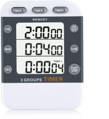 China Sustainable 3 Phase Timer Digital Kitchen Timer With Loud 3 Channels Large Digit Alarm for sale