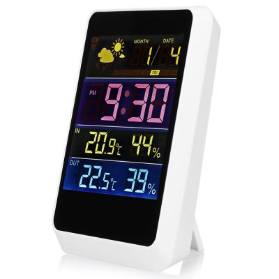 China ABS Color Weather Station with Temperature and Humidity Monitor, Weather Forecaster for sale