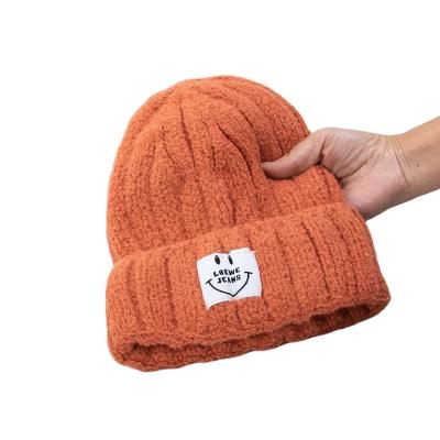 China COMMON winter hat female Korean version of the small all-match show heat and face INS knitted woolen hat for sale