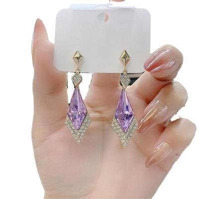 China Beautiful new style long multicolor high quality high quality temperament design earrings for ladies for sale