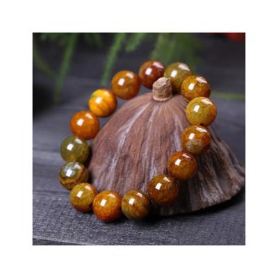 China Fashion Brown Crystal Jade Agate Bracelet Scale Stone Agate Bracelet Tea Dragon Pattern Bracelet For Sale for sale