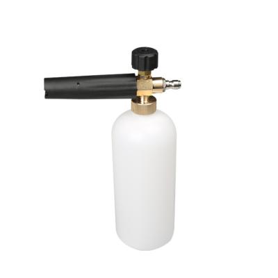 China Plastic& 1 L Full Copper Automatic Snow Foam Cannon Foam Sprayer Care Foam Bottle with 1/4