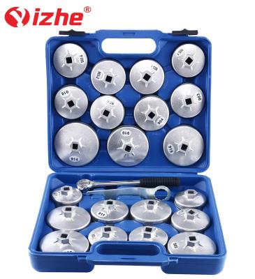 China Universal Heavy Duty Oil Filter Wrench Cap Removal Socker 23pcs Oil Filter Wrench for sale