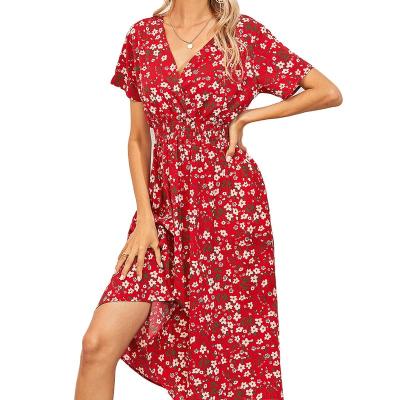 China 2023 Wholesale New Arrival Floral Printing Summer Anti-static Casual Dress For Women for sale