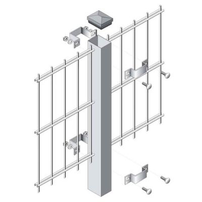 China Easily Assembled PVC Coated Galvanized Welded Wire Mesh Double Wire Steel Fence for sale