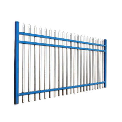 China Easily Assembled Factory Direct Galvanized Steel Picket PVC Coated Wrought Iron Zinc Metal Steel Fence for sale