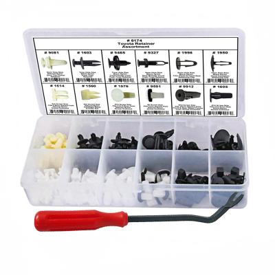 China Automotive Plastic Fastener& Shield Bumper Retainer 146 Pieces Automotive Plastic Fasteners With Nylon Positioning Clip for sale