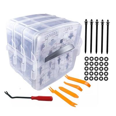 China Automotive Plastic Fastener& Bumper Retainer 620pcs Car Push Bumper Clips And Fasteners Kit +30 Plastic Tool Kit for sale