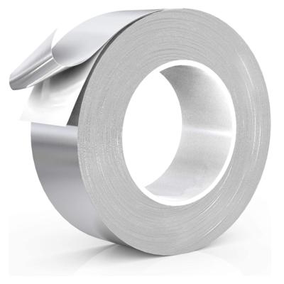 China High quality heat resistant adhesive butyl aluminum foil tape for air conditioner lines, smoking machines, refrigerators and heaters, ovens. for sale