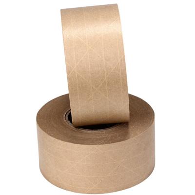 China Waterproof High Quality Custom Printed Paper Tape Kraft Wrapping Paper for Carton Sealing, Fiber Roll, Paper&leather Bonding and Fixing for sale