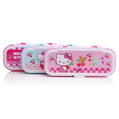 China Topsthink Switch Hello School Cute Cartoon Kitty Pencil Case For Kids Stationery Pencil Case for sale