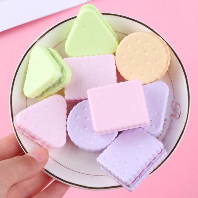 China Topsthink Cute Biscuit Pencil Sharpener Kids Mini Triangular Biscuit Shape Manual Pencil Sharpener for sale