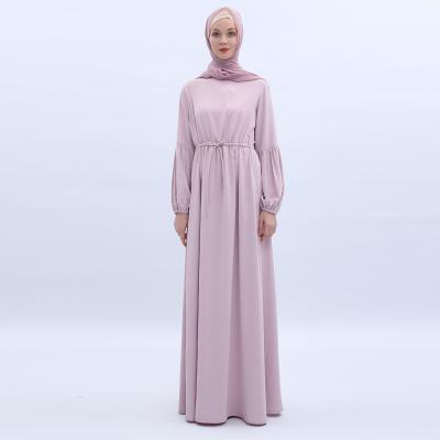 China Color Good Quality New Design Simple And Leisure Running Simple Breath Sheath Muslim Abaya Dress Muslim Clothing Long Sleeve Islamic Dress Long Sleeve for sale