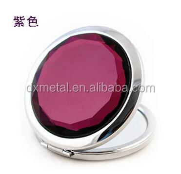 China Portable Travel Lit Custom Logo Make Up Folding Mirrors Women Pocket Makeup Cosmetic Mirror for sale