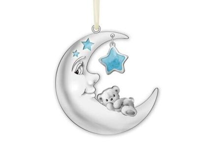 China Best Selling Metal Factory Wholesale Custom Moon Shape Pendant Metal Decoration For Christmas Ornament for sale