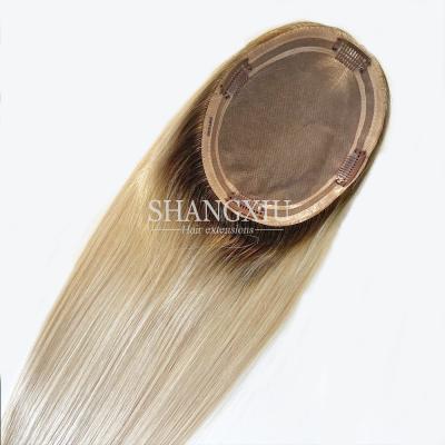 China Luxury Virgin Hair Pieces Mono Bottom Hair Toppers For Thinning Hair Women In Stock Mor211202 for sale