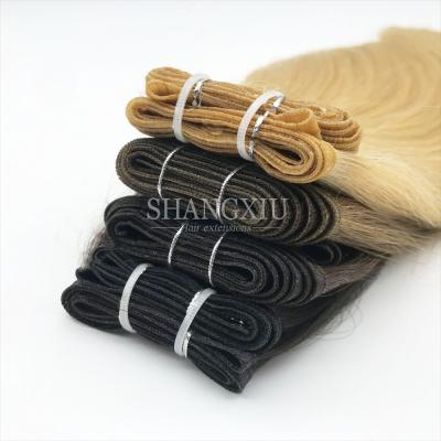 China Wholesale High End Super Double Drawn Russian Cuticle Aligned Flat Hair Hair Weft Extensions Mor211202 for sale