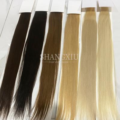 China Wholesale European Tape In Hair Extension Natural Virgin Hair PU Invisible Tape In Hair Extensions Mor211116 for sale