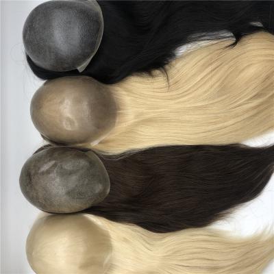 China hair toupee for women's stunning medium hair size basic virgin european brown hair silk color balayage toppers for sale