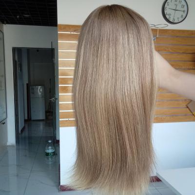 China Ombre Wave Kosher Wigs Balayage Silky Straight Blonde Hair Wigs With Lace Top China Factory Wholesale Price Low Silk Toupee Can Be Madash Blonde Wig for sale