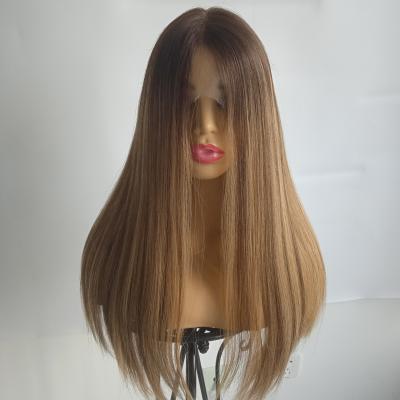 China Wholesale Brazilian Jewish Hair Silky Straight Wig Kosher Wave Wigs With Natural Skin Top Lace Front For Alopecia Loss Hair for sale