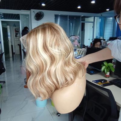 China Pony Wavy Hair Wave. 16 Length Wigs Women Wigs Regular Short Length Blonde Ombre Hair Replacement 100 - 150% Density for sale