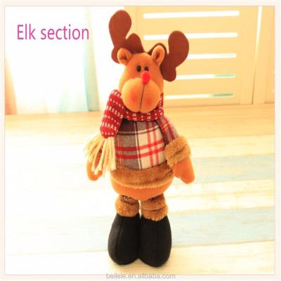 China Kids Christamas Home Decoration New Arrival Cloth Christmas Elk Doll Gift and Christmas Decorations for sale