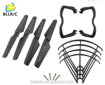 China Rc Drone Spare Parts BLLRC 4PCS Blade Protector+2PCS Blade Landing Gear For SYMA X5C X5C-1 UVA Four Axis Aircraft Accessories Black for sale