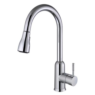 China Lead Free Thermostatic Faucets Pull Down Kitchen Sink Faucet Mixer Tap With Two-Function Sprayer No Lead for sale