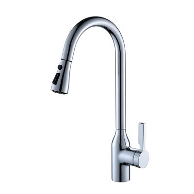 China Thermostatic Faucets Pull Down Mixer Single Handle Kitchen One Hand Pull Down Faucet for sale