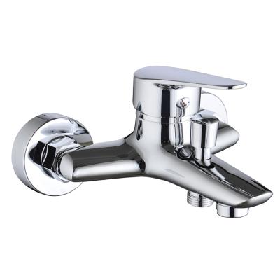 China Without Slide Bar New Model 3 Hole Hot Cold Water Mixer Tap Hole Waterfall Brass Bathtub Faucet for sale