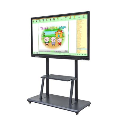 China Aluminum alloy 55 65 75 86 inch 4k all in one touch screen high quality flat panel monitor with touch screen pen for sale