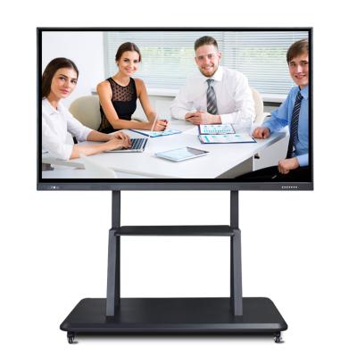 China Aluminum alloy 55 65 inch manufacturer 4k led board smart portable touch screen wireless monitor with stand for sale