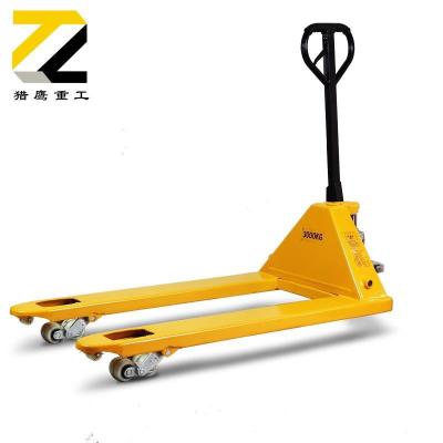 China Hotels 2.5ton Hydraulic Goods Transpallet Manual Forklift Jack Hand Pallet Truck for sale