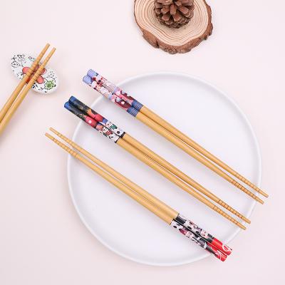 China Viable Handmade Japanese Chopsticks Reusable Natural Bamboo Chopstick With Box 5 Pairs Gift Set for sale