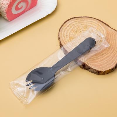 China Restaurant Disposable Customized Silverware Wrapped Durable Bulk Clear Plastic Fork Set Disposable Fork Plastic for sale