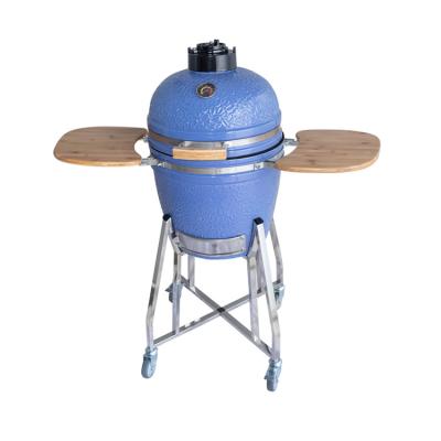 China Easily Assembled Ceramic BBQ Grill Oven Bbq Grill Kamado 17.7inch Portable Garden Charcoal Egg Kamado for sale