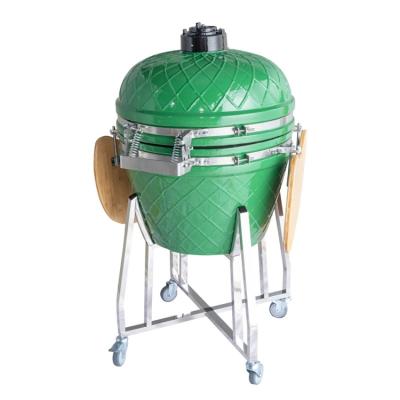 China Easily Assembled Selling Durable Using Commerical Green Removable Wire Stove And Grill Kamado 24 Inch for sale