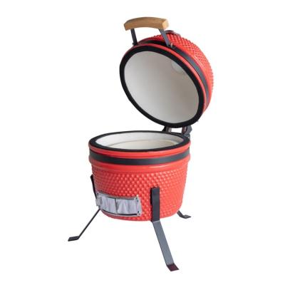 China Factory Supply Red Egg Pellet Stove Pellet Barbecue Garden Kitchen Kamado Easily Assembled Wood Grill for sale