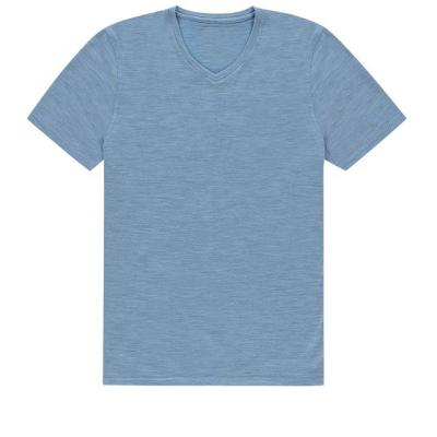 China BlueT - Mens Merino Wool V-Neck Glacier Shirts QUICK DRY for sale