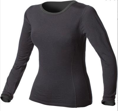 China Antibacterial Merino Wool Plus Size Long Sleeve Thermal Underwear For Women for sale