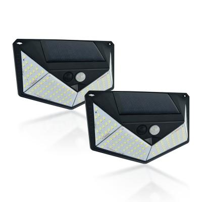 China Outdoor Lighting Wall Mounted Garden Motion Sensor 110led Solar Powered Garden Lights for sale