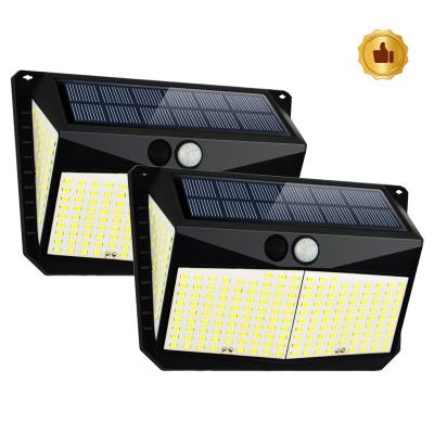 China EXW Price Hot Product Outdoor Waterproof Solar Wall Light 228 LED IP65 Wall Sensor Light Lighting for sale