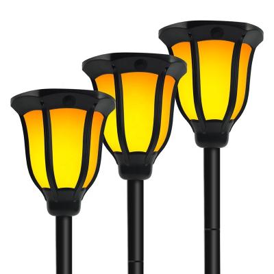 China Waterproof Garden 3 Modes Flashing Lighting Solar Powered Flame Torch Garden Lights for sale