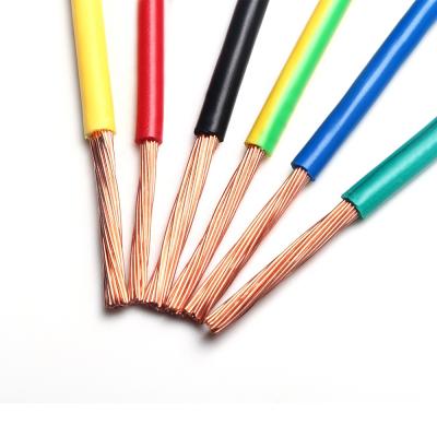 China Soft ; high and low temperature resistance PVC insulated single core copper electrical cable made in China BV/BVVB/BYJ for sale