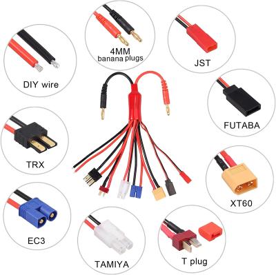 China RC RC Lipo Battery Charger Adapter Connector Splitter for TRX/T-Plug/Futaba/Tamiya Mini/XT60/EC3/JST for sale