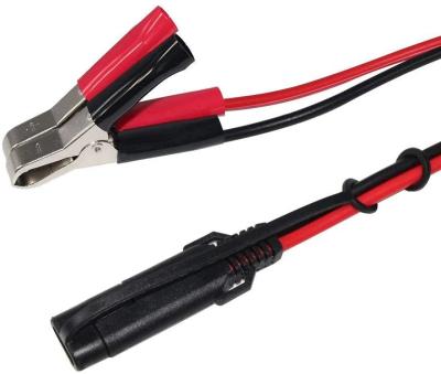 China Customizable 1.5FT 12V Battery Clip to SAE 2 Pin Quick Disconnect Cable SAE to Battery Clamp Cable 7.5A Fuse for sale